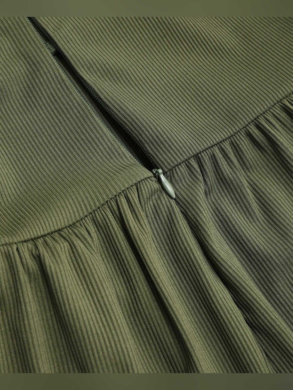 CIDER V-Neck Cami Wide Leg Jumpsuit Olive Green Size L US 8 - Picture 12 of 14